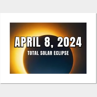 April 8, 2024 Total Solar Eclipse Totality USA Posters and Art